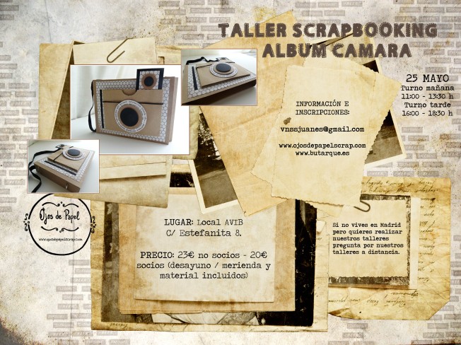 Cartel taller álbum cámara